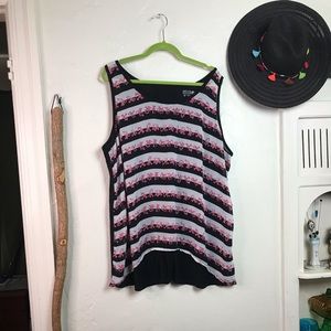 Felix the Cat striped chiffon Tank